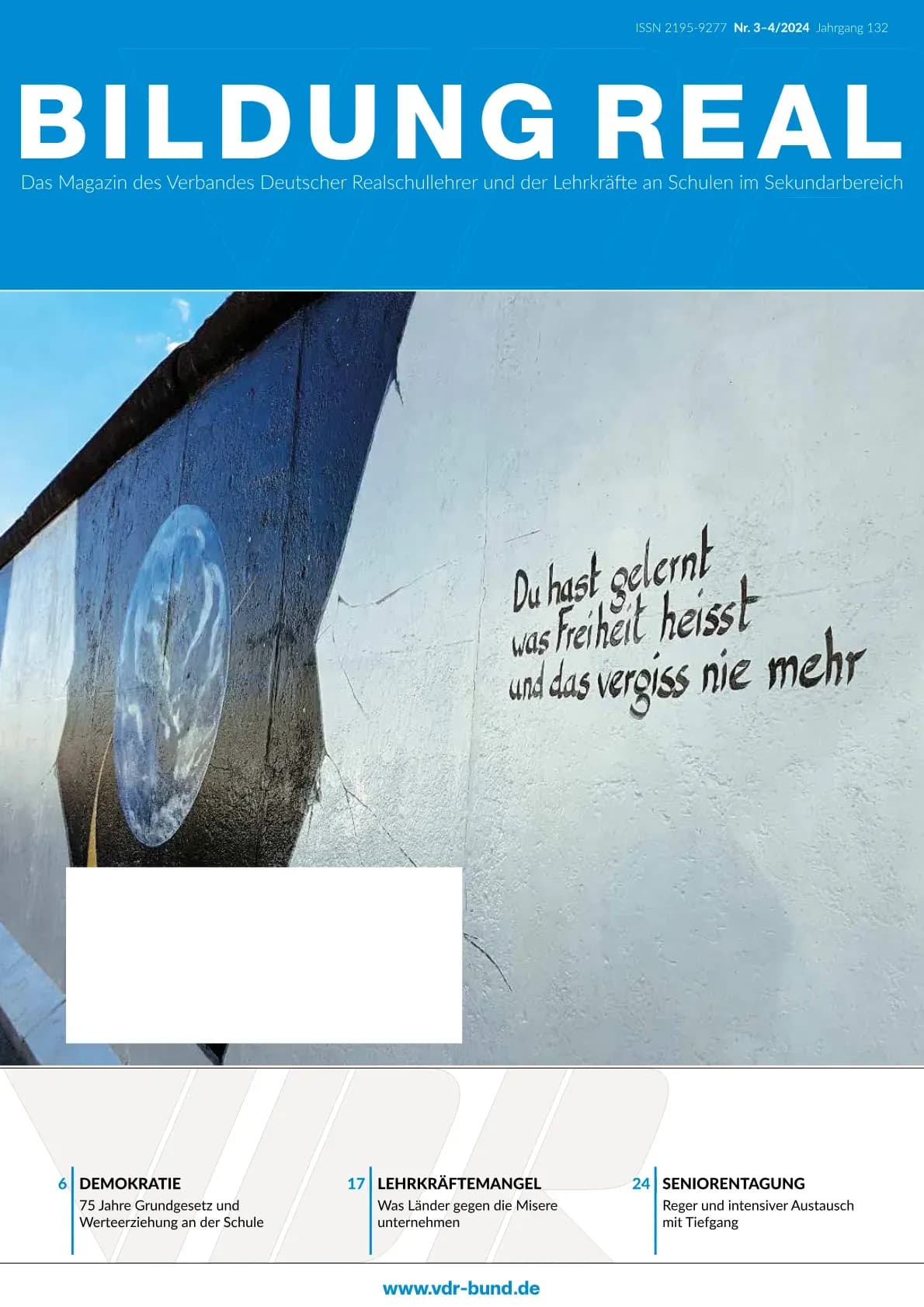 Titelfoto (Cover) für Magazin-Ausgabe: Bildung Real 3-4 2024