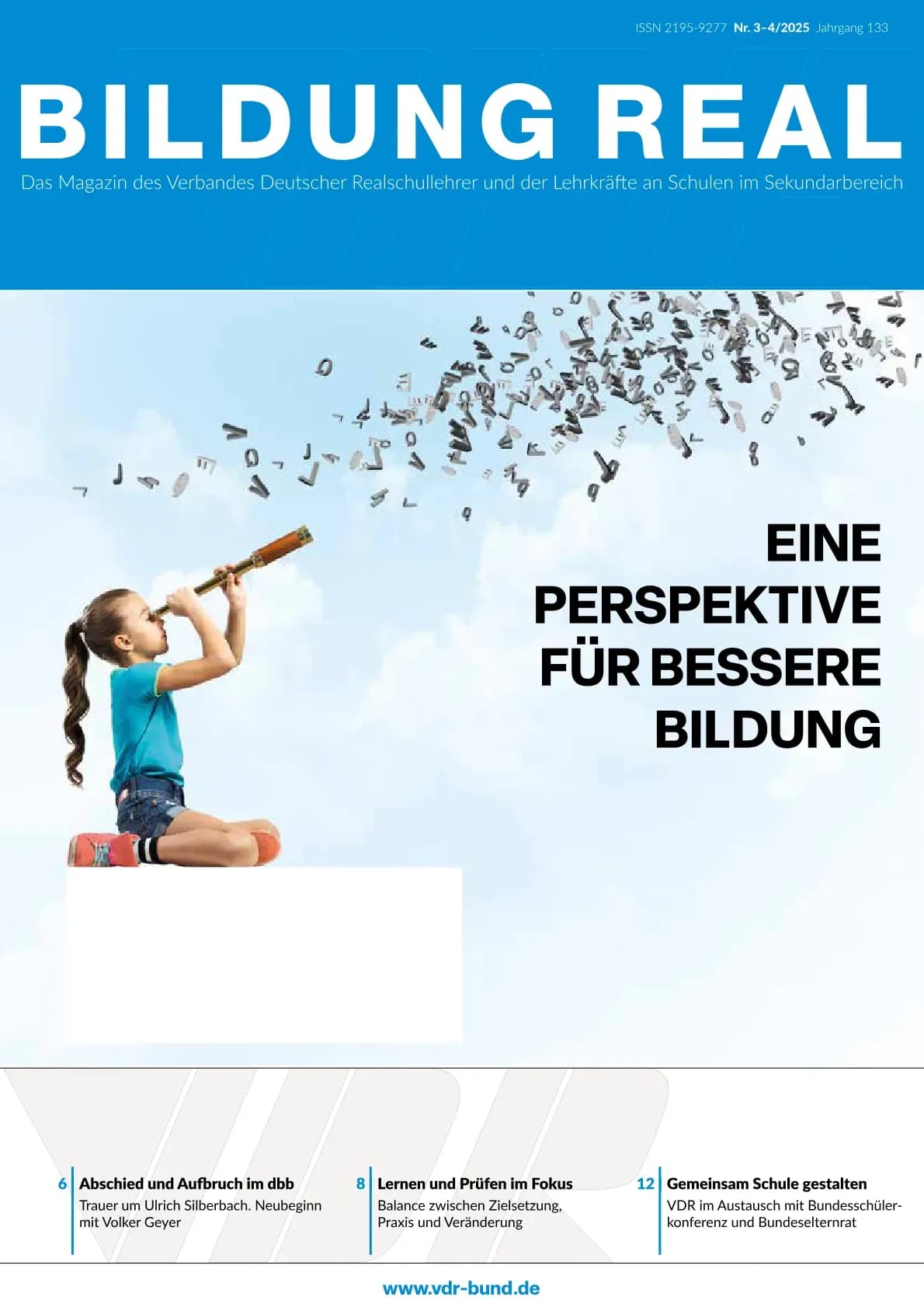 Titelfoto (Cover) für Magazin-Ausgabe: Bildung Real 3-4 2025