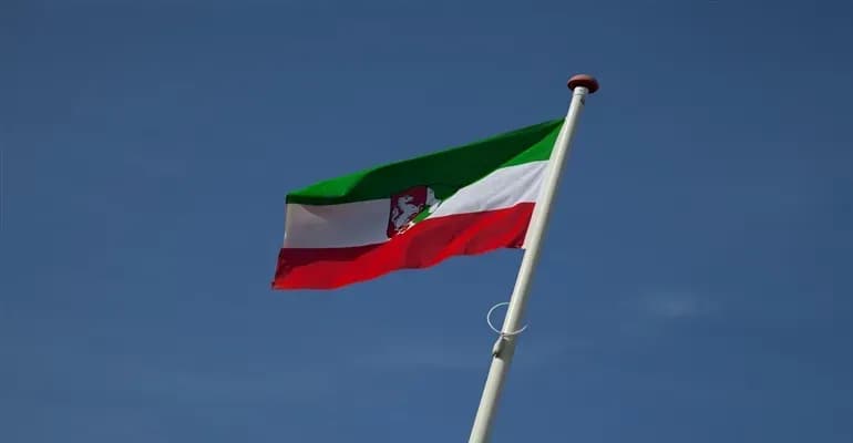 Flagge von Nordrhein-Westfalen