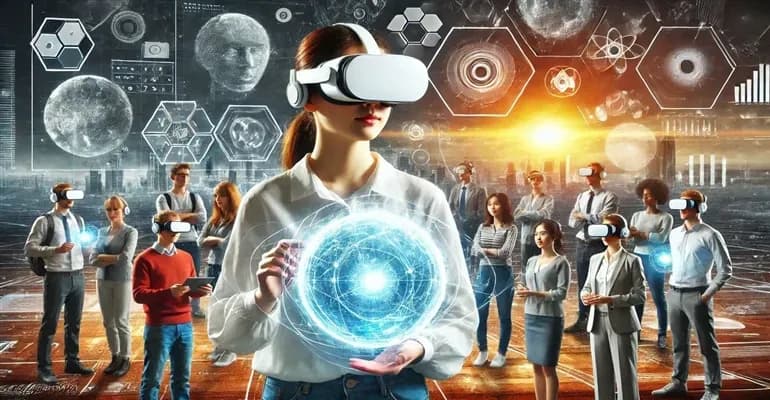 Schülerin VR Brille